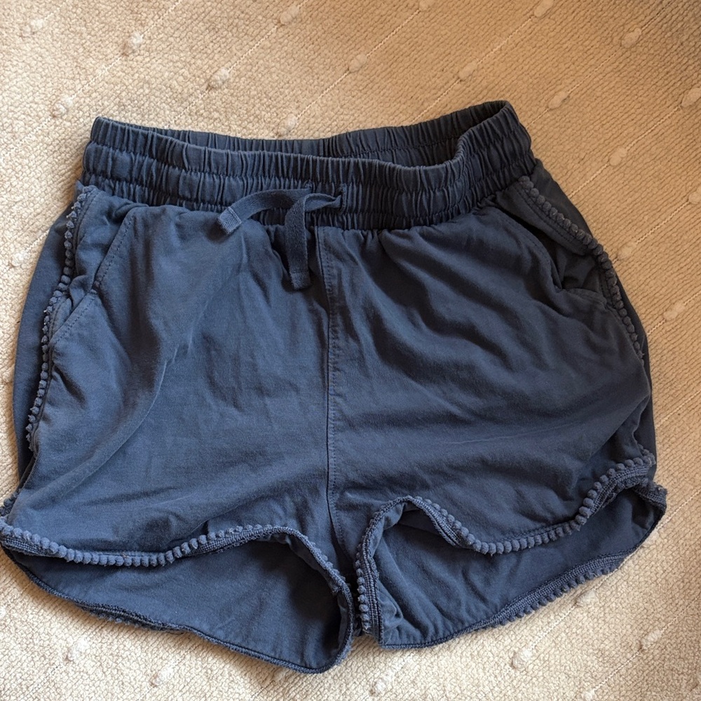 Girls Navy Blue Casual Shorts